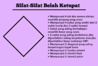 sifat belah ketupat
