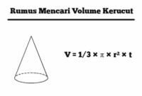 rumus mencari volume kerucut rumus volume kerucut