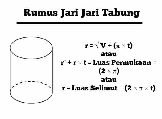 rumus jari jari tabung rumus jari jari tabung