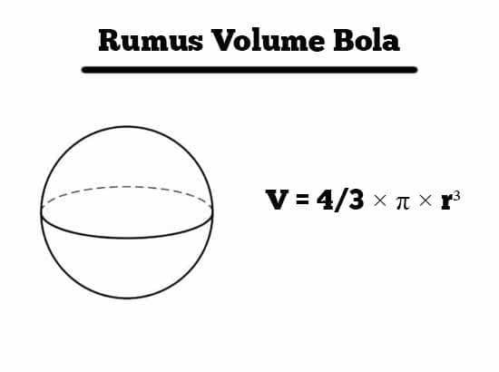 rumus volume bola