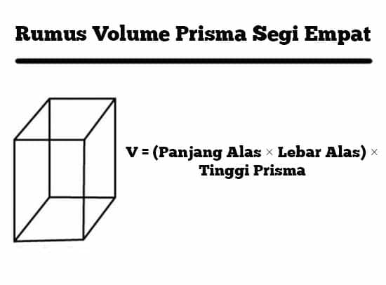 volume prisma segi empat rumus volume prisma segi empat
