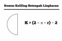 rumus keliling setengah lingkaran