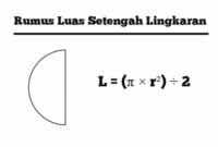 rumus luas setengah lingkaran