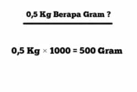 0,5 kg berapa gram